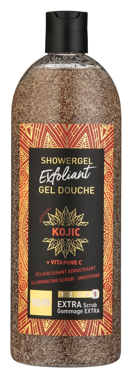 🧴 Yari Exfoliant Showergel Kojic 1000 ml – Gel Douche Éclaircissant & Exfoliant